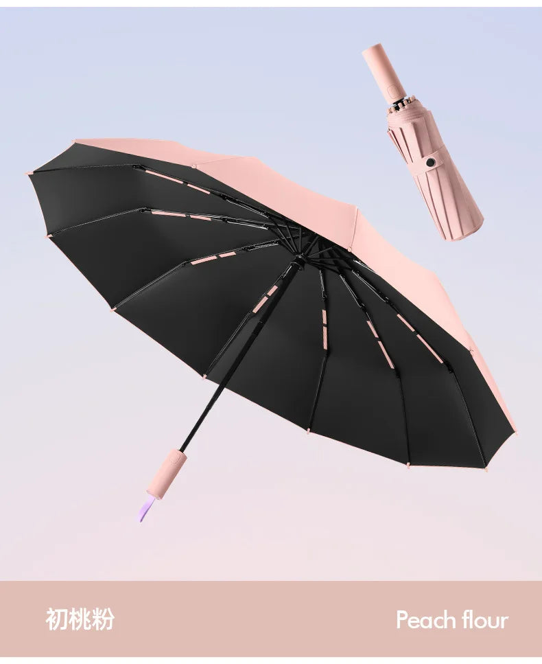 Windproof Strong Automatic Folding Umbrella