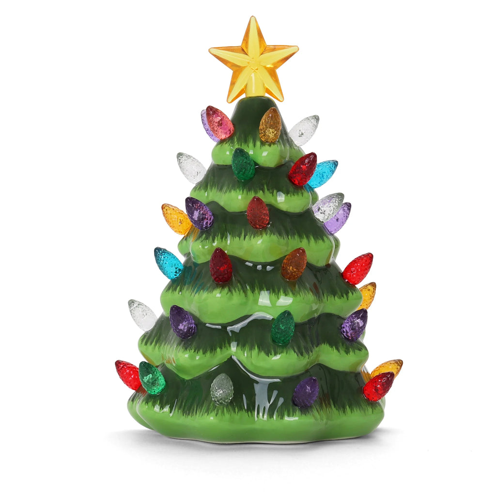 Green Ceramic Christmas Tree Night Light